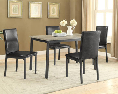 Coaster 5-piece Rectangular Dining Table Set Black