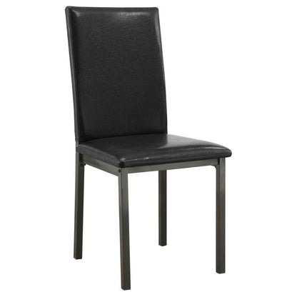 Coaster Upholstered Dining Side Chair Black (Set of 2)