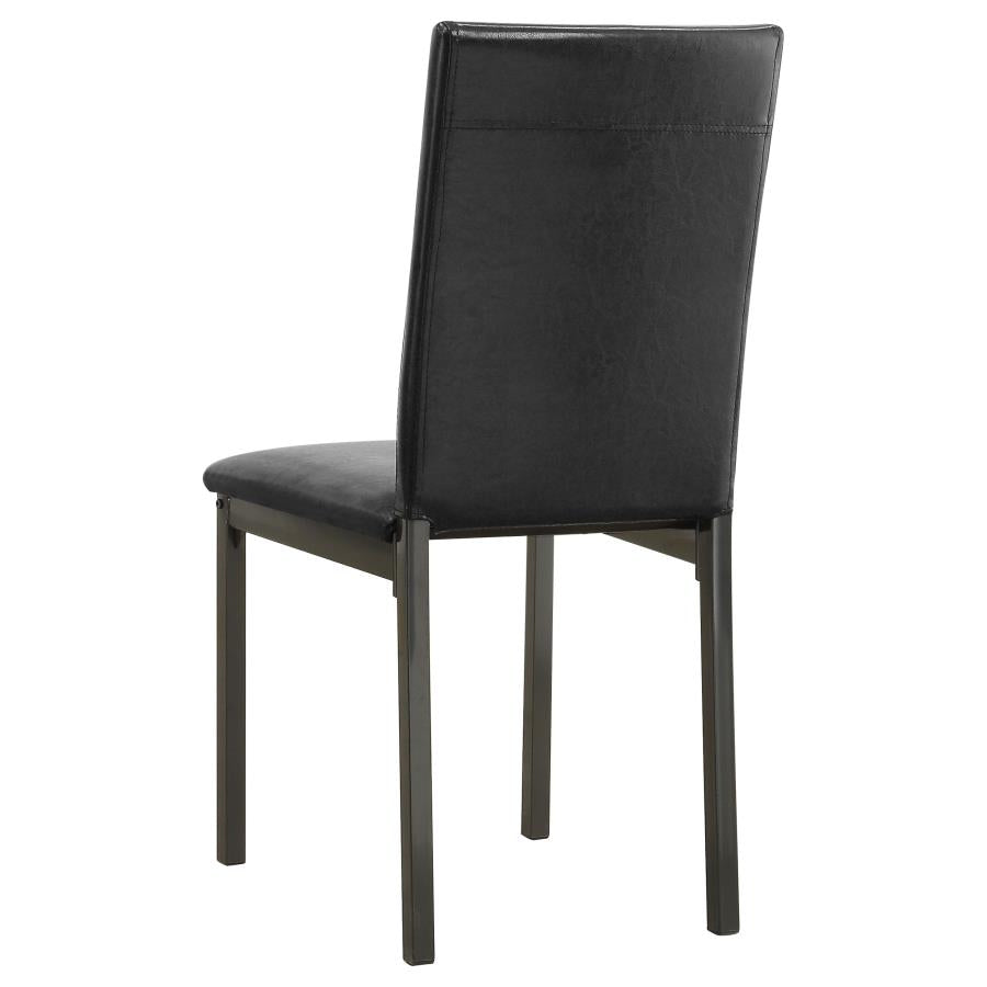 Coaster Upholstered Dining Side Chair Black (Set of 2)