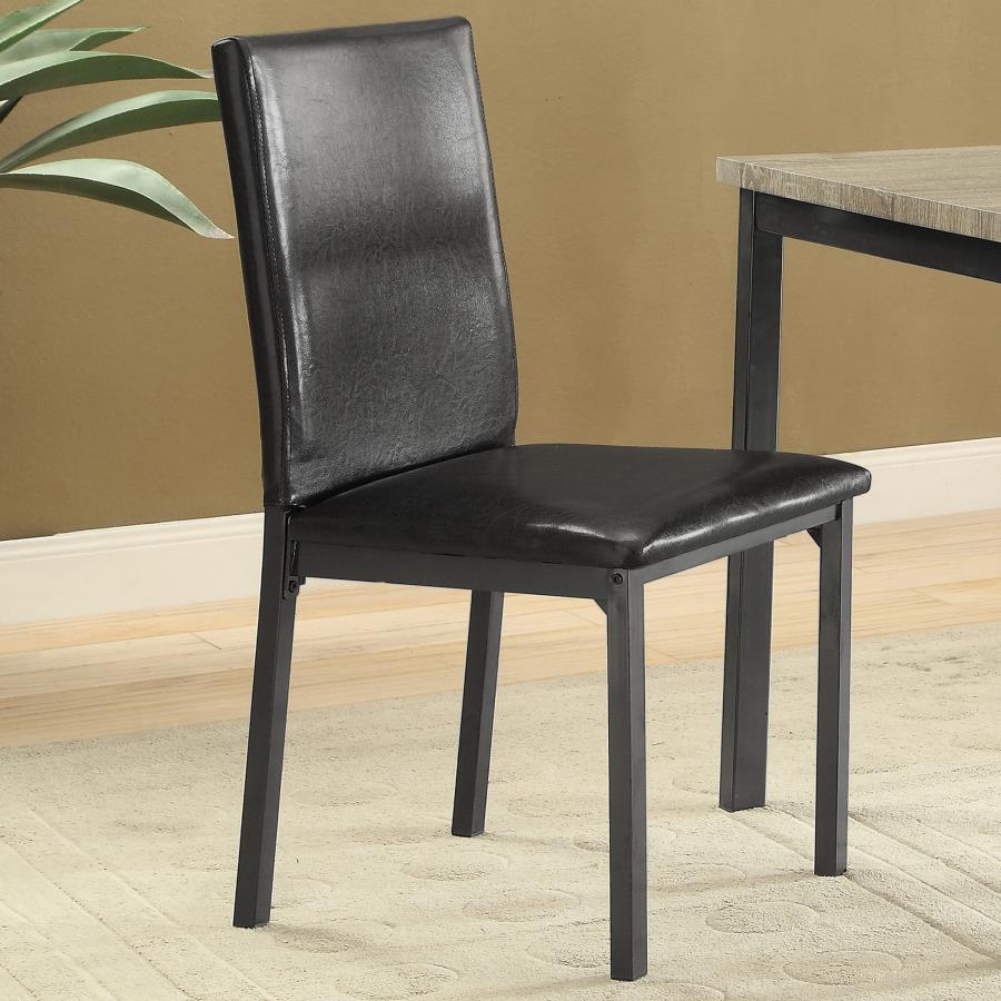 Coaster Upholstered Dining Side Chair Black (Set of 2)