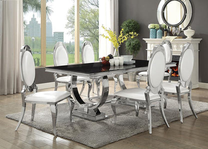 Antoine Rectangular 95-inch Glass Top Dining Table