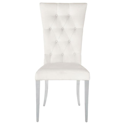 Kerwin Velvet Upholstered Dining Side Chair White (Set of 2)