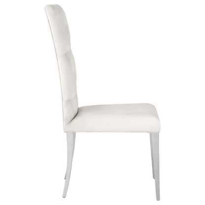 Kerwin Velvet Upholstered Dining Side Chair White (Set of 2)