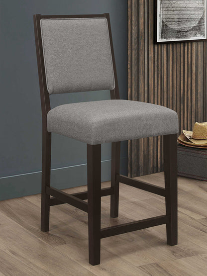 Coaster-  Bedford Fabric Upholstered Counter Chair Grey Set of 2