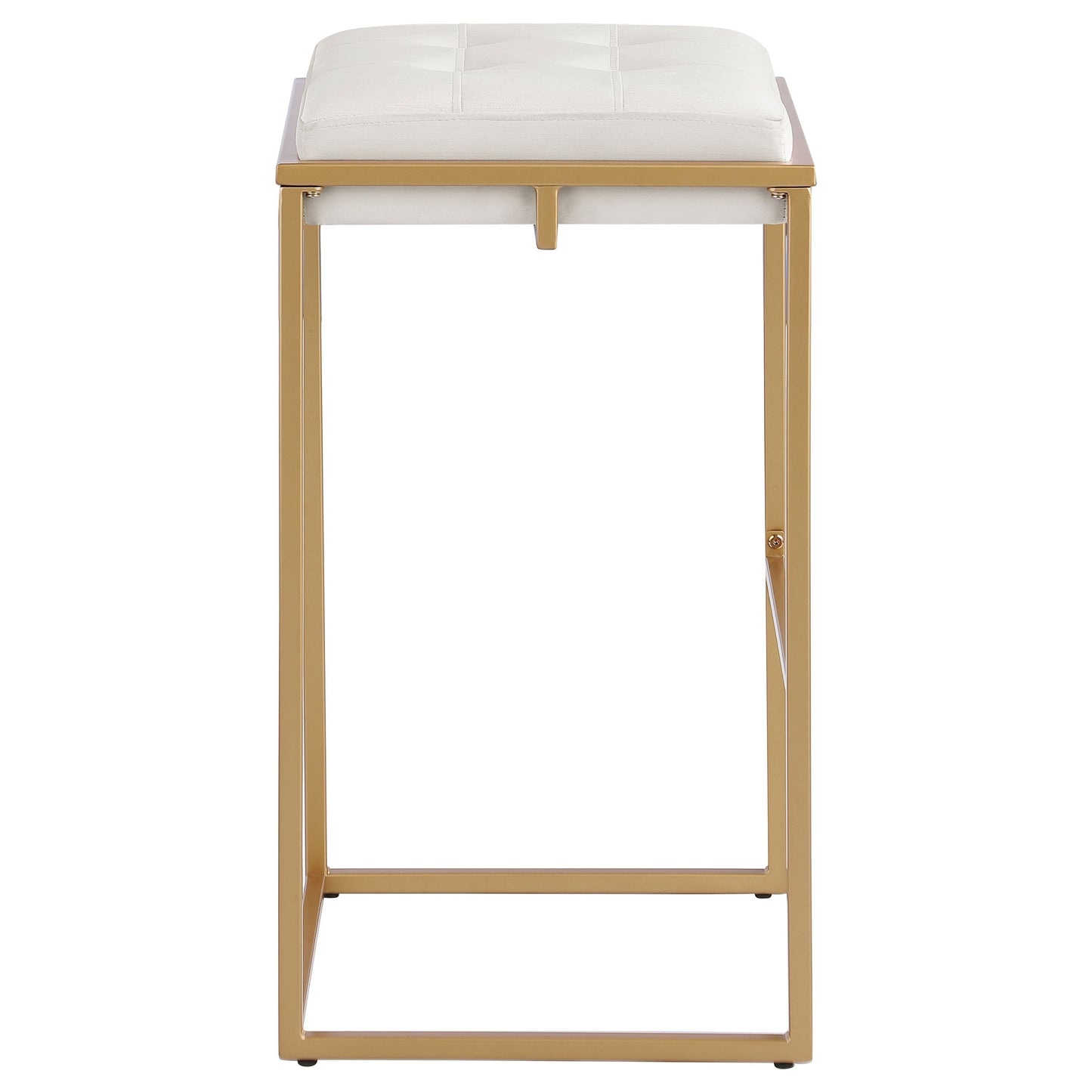 Nadia Upholstered Backless Bar Stool Beige Set of 2