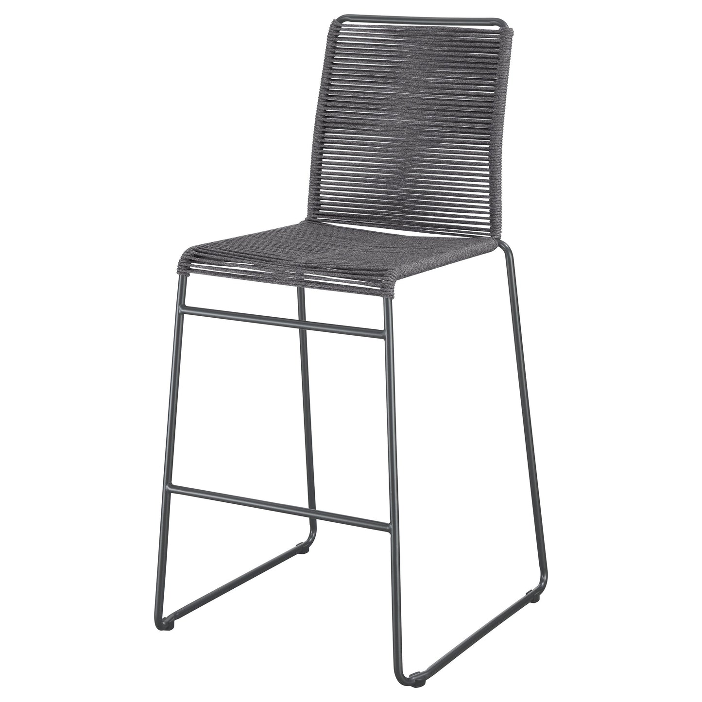 Coaster- Jerome Woven Rope Metal Bar Chair Charcoal Set of Two- 192064