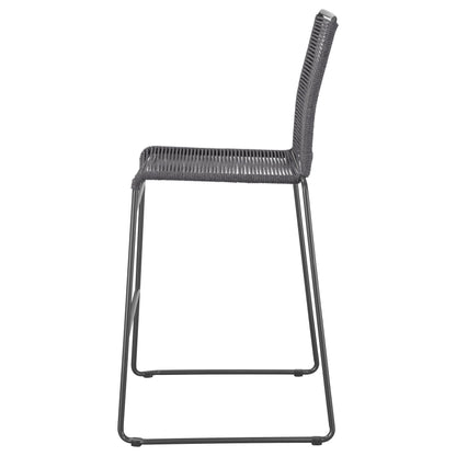 Coaster- Jerome Woven Rope Metal Bar Chair Charcoal Set of Two- 192064