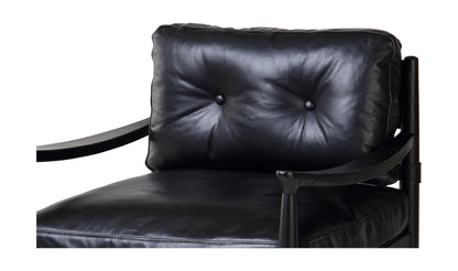 Turner Top Grain Leather Chair Black