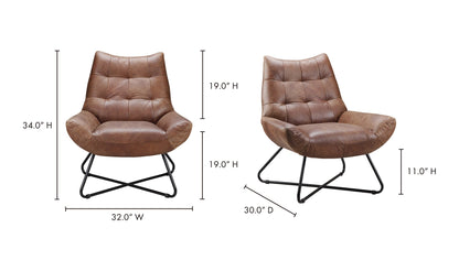 Moe's- Graduate Leather Lounge Chair