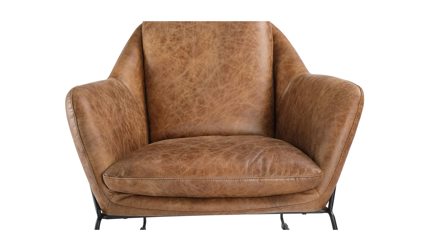 Moe's- Greer Club Leather Accent Chair