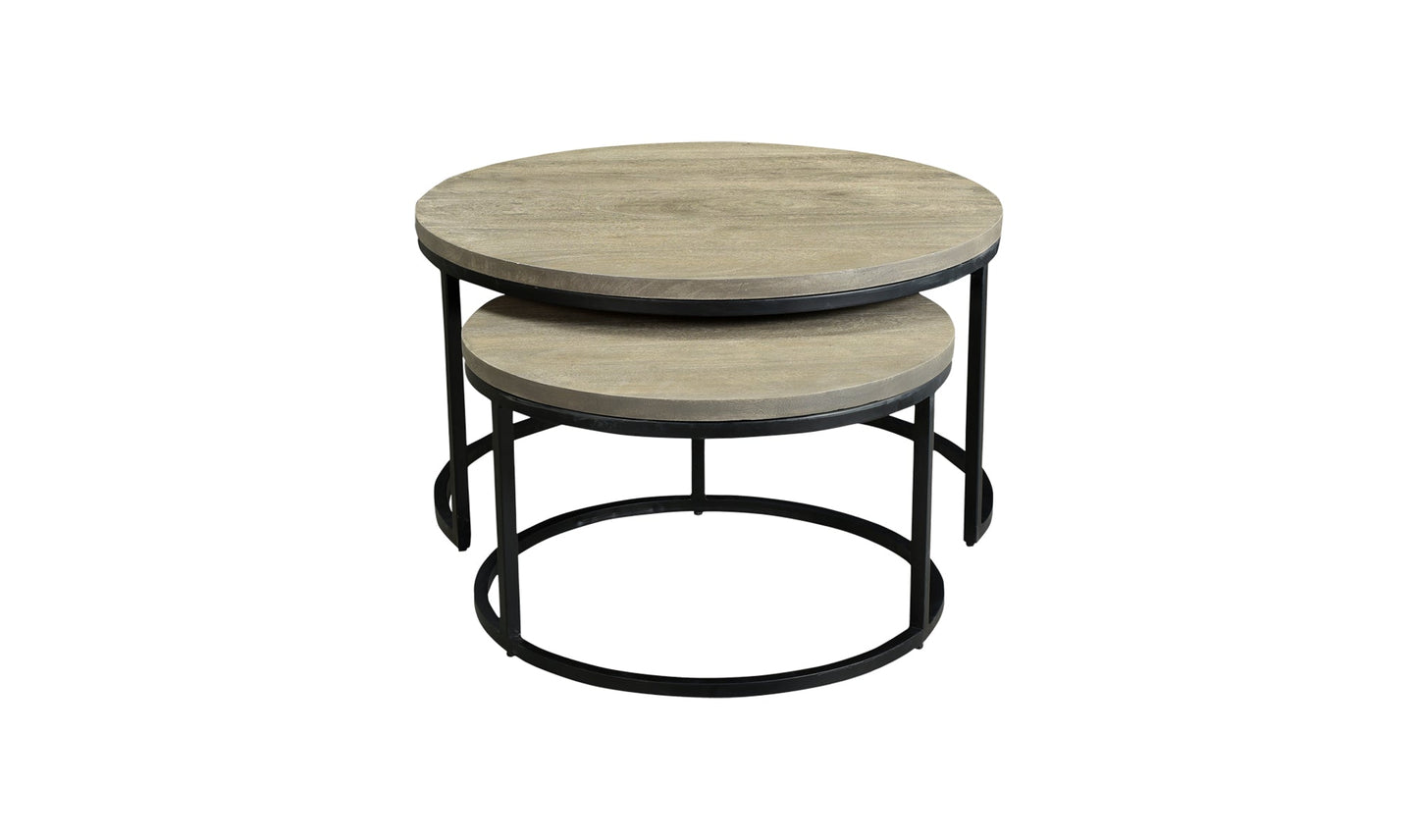 Moe's-Drey Round Nesting Coffee Tables Grey Set Of 2