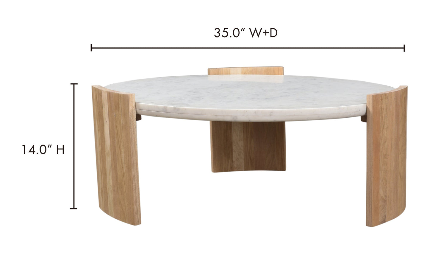 Moe's-Dala Marble Coffee Table White