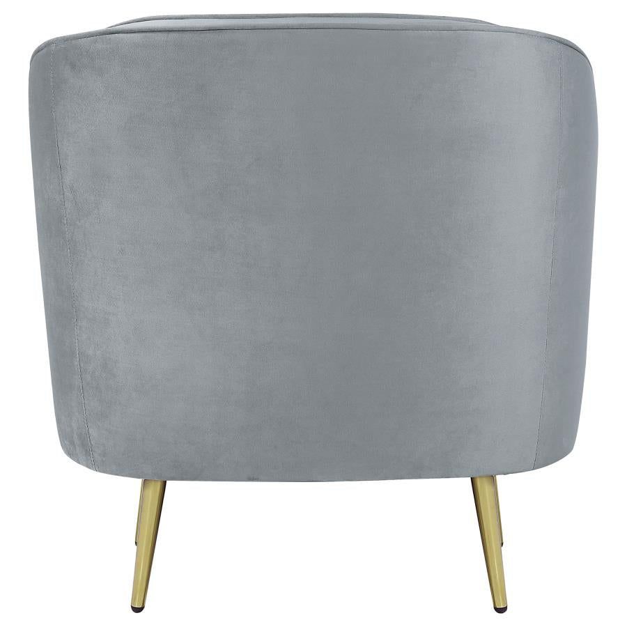 Sophia Upholstered Channel Tufted Barrel Accent Chair