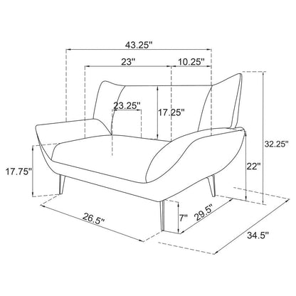 Aston Flared Arm Accent Chair