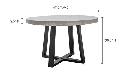 Moe's- Vault Dining Table White- VH-1002-18-0