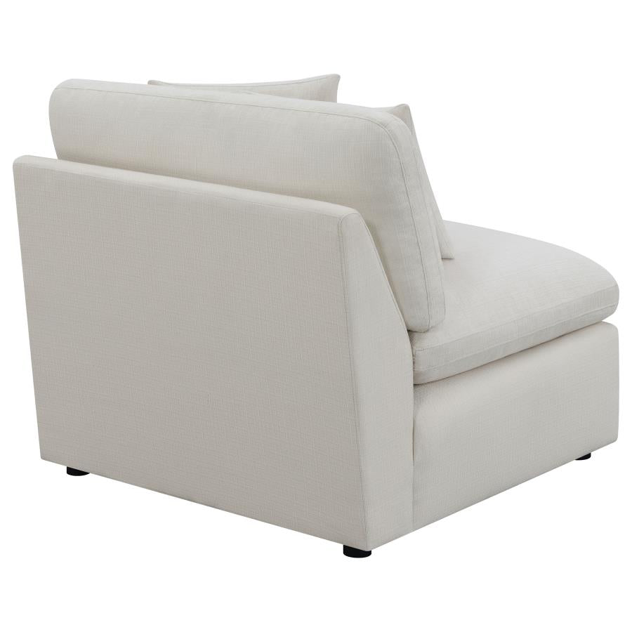 Coaster-  Hobson Upholstered Armless Chair Ivory