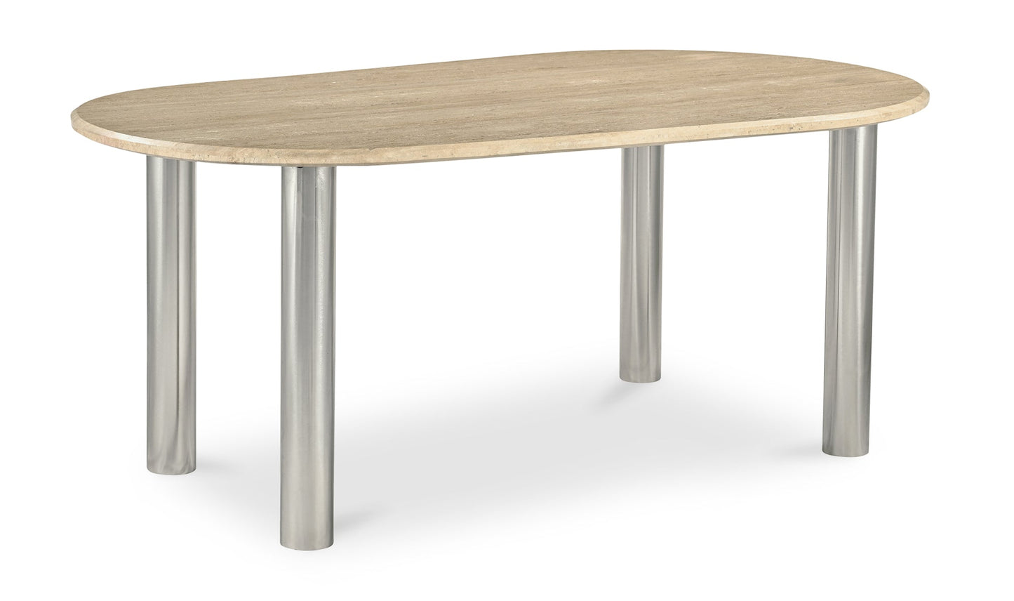 Moe's- Fia Dining Table Travertine- VE-1124-34-0