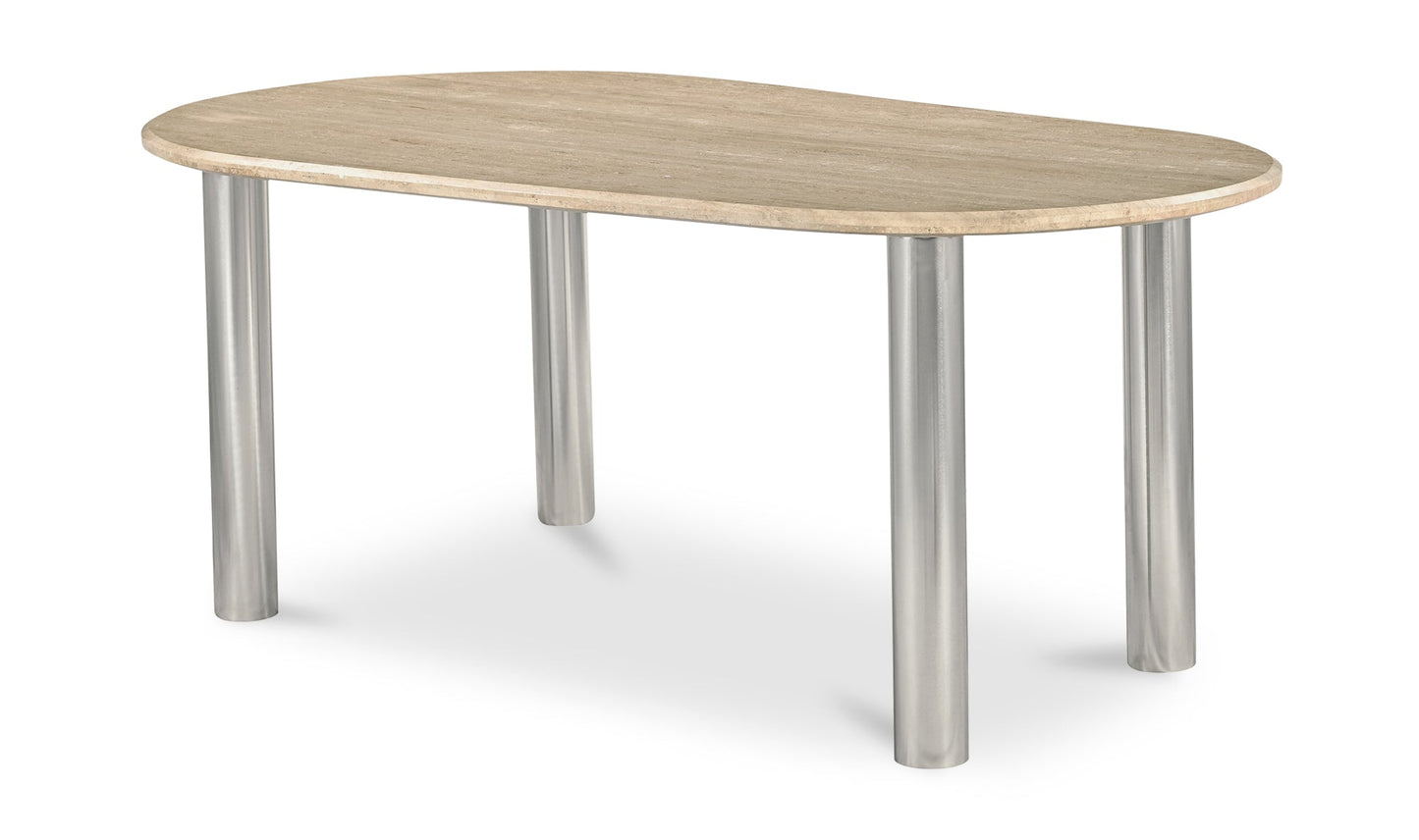 Moe's- Fia Dining Table Travertine- VE-1124-34-0