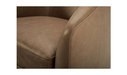 Moe's-Oscy Leather Swivel Chair Tan