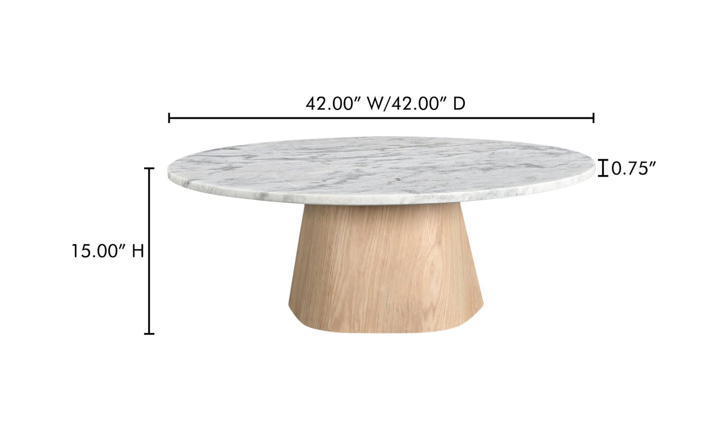 Moe's-Evelyn Marble Coffee Table Ashen Grey Matrix