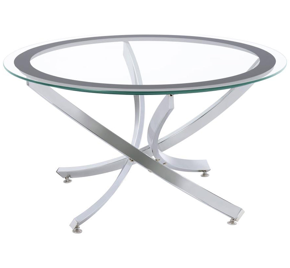 Brooke Round Glass Top Coffee Table