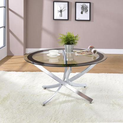 Brooke Round Glass Top Coffee Table