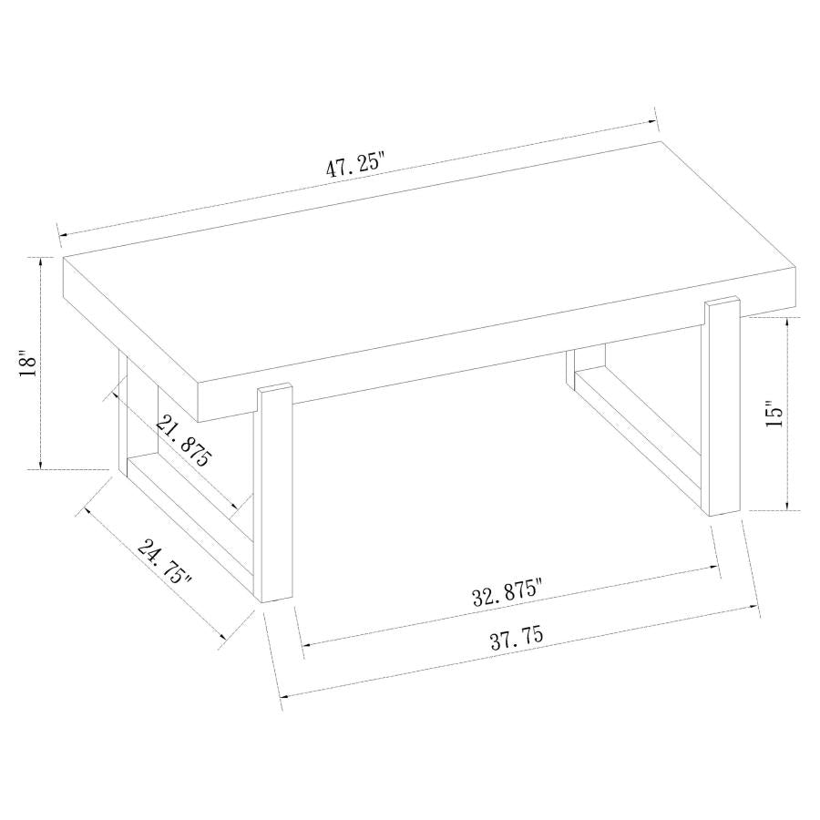 Modern  Coffee Table White High Gloss and Natural