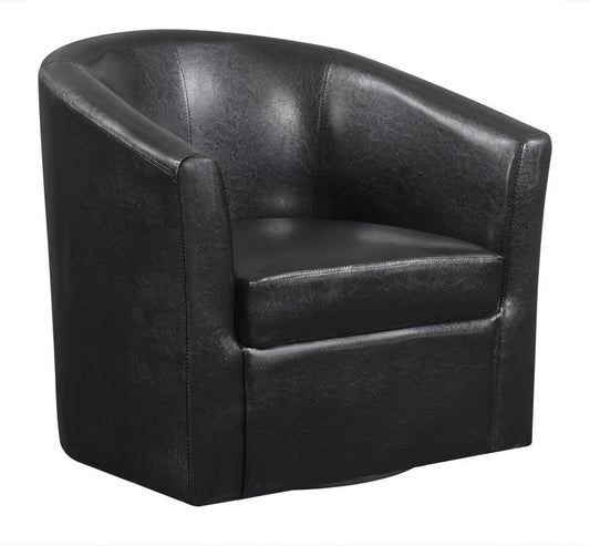 Coaster Barrel Back Swivel Chair Dark Brown