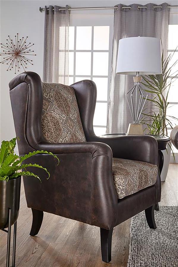 Coaster Upholstered Wingback Accent Chair