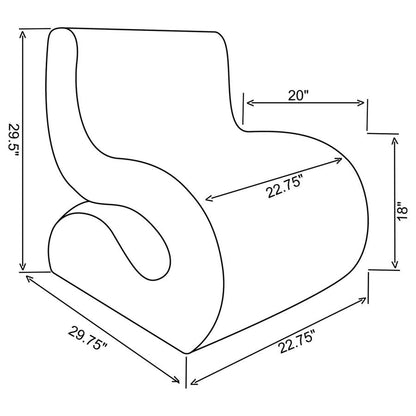 Coaster Boucle Upholstered Armless Curved Chair