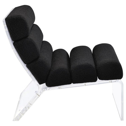 Coaster Armless Acrylic Chair Black