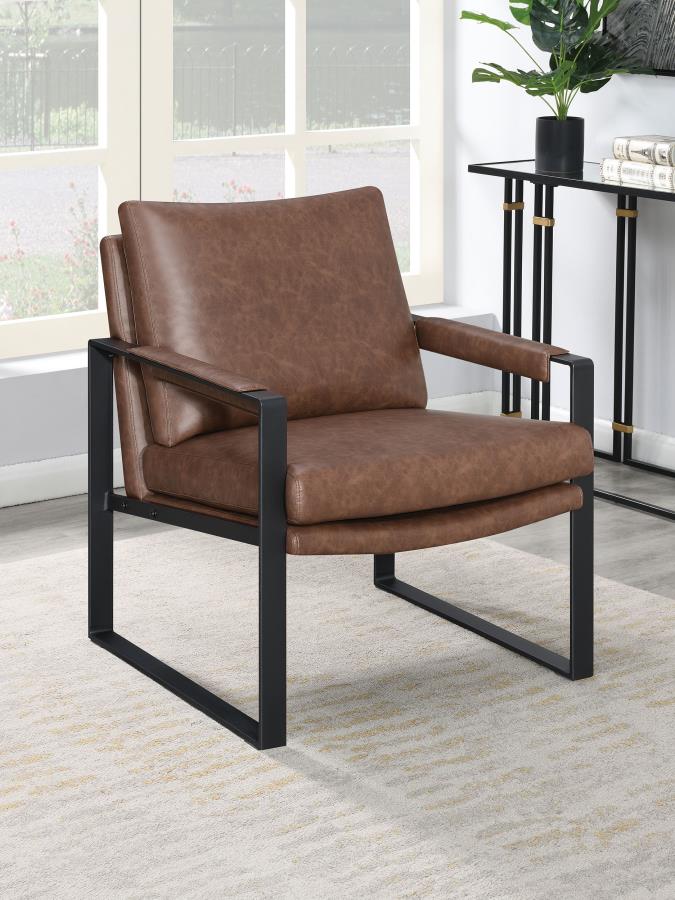 Coaster Upholstered Track Arm Accent Chair