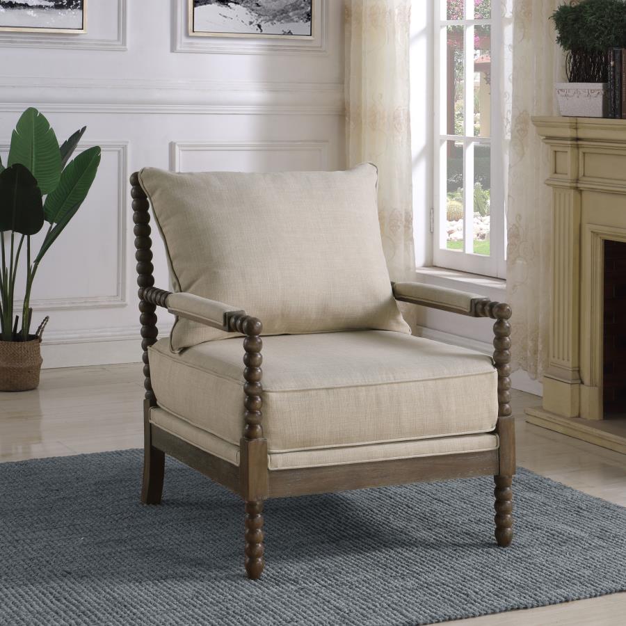 Coaster Upholstered Bobbin Accent Chair