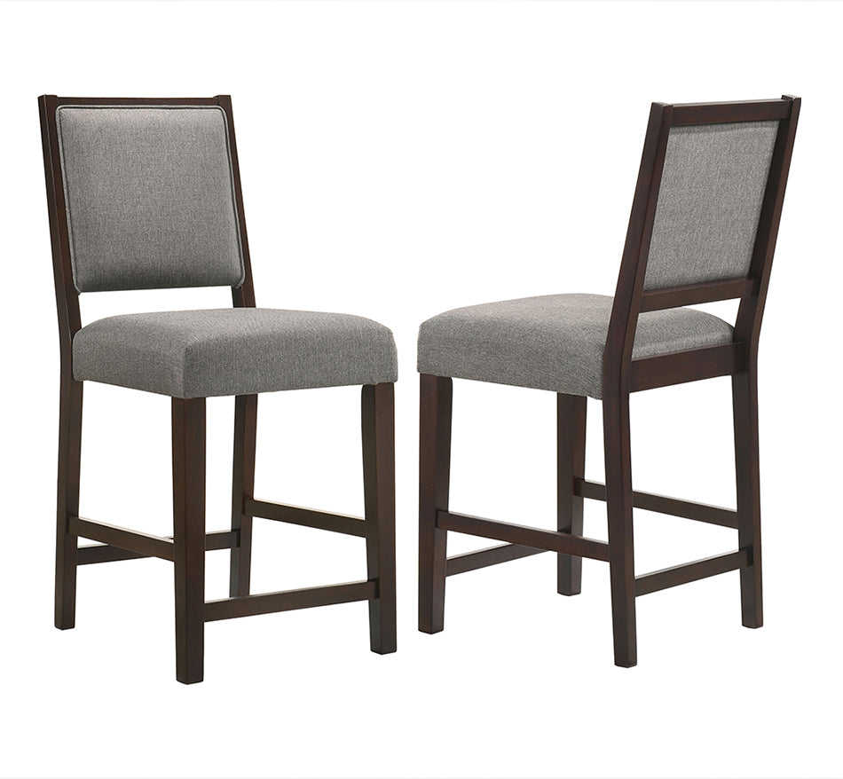 Coaster-  Bedford Fabric Upholstered Counter Chair Grey Set of 2