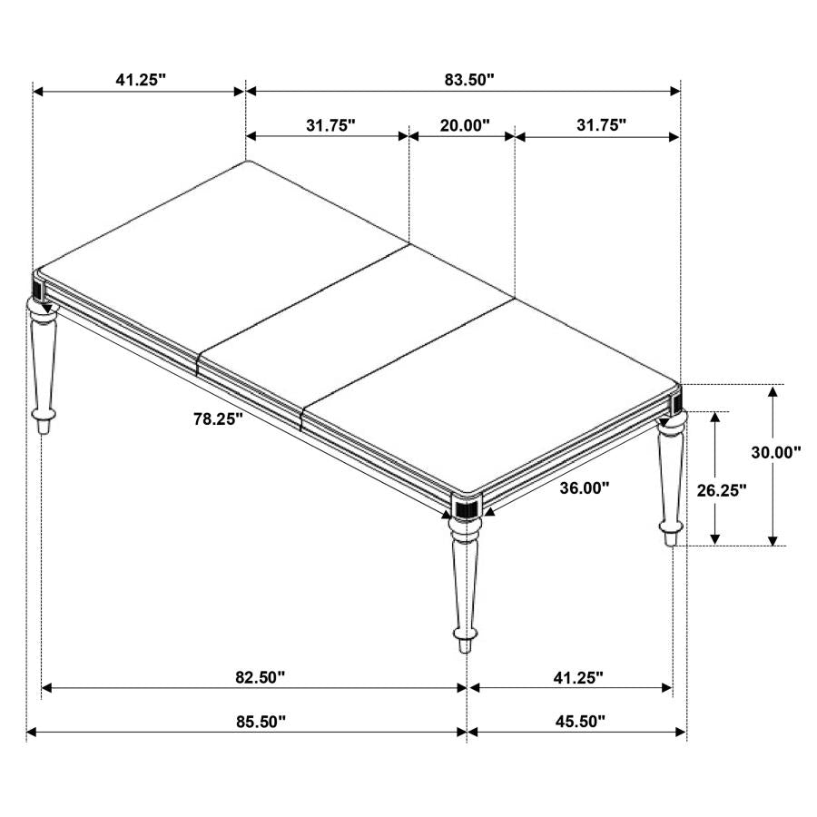 Coaster-Bling Game 5-Piece Rectangular Dining Set Metallic Platinum