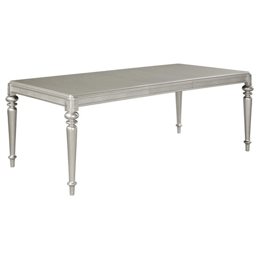 Coaster-Bling Game 86-Inch Extension Dining Table Metallic Platinum