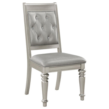 Coaster- Bling Game Dining Side Chair Metallic Platinum (Set Of 2)