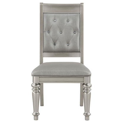 Coaster- Bling Game Dining Side Chair Metallic Platinum (Set Of 2)