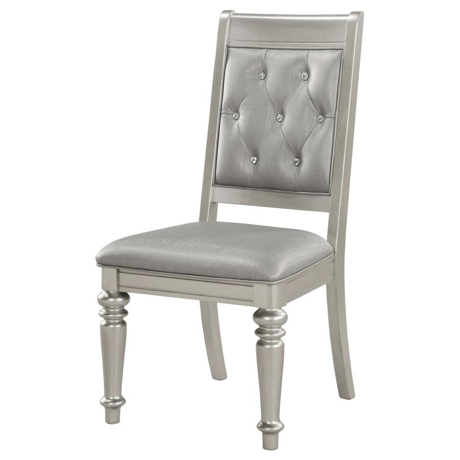 Coaster- Bling Game Dining Side Chair Metallic Platinum (Set Of 2)