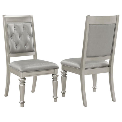 Coaster- Bling Game Dining Side Chair Metallic Platinum (Set Of 2)