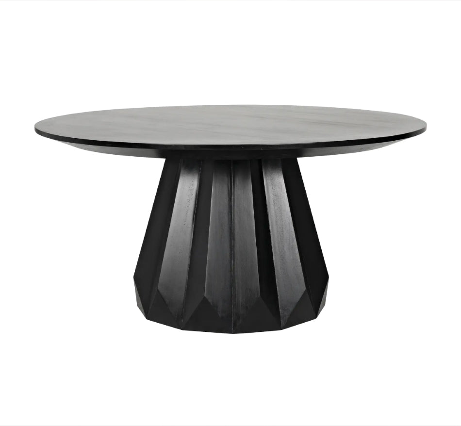 Noir- Brosche Dining Table Hand Rubbed Black