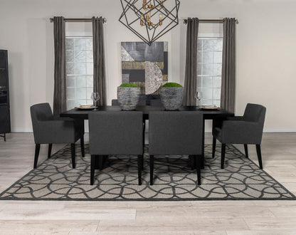 Coaster-Catherine 7-Piece Rectangular Dining Table Set Black