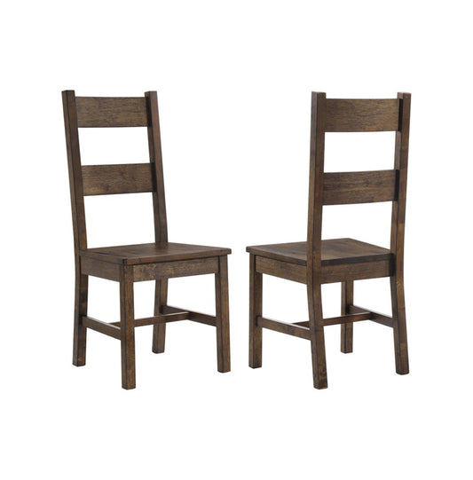 Coaster- Coleman Dining Side Chairs Rustic Golden Brown (Set of 2)