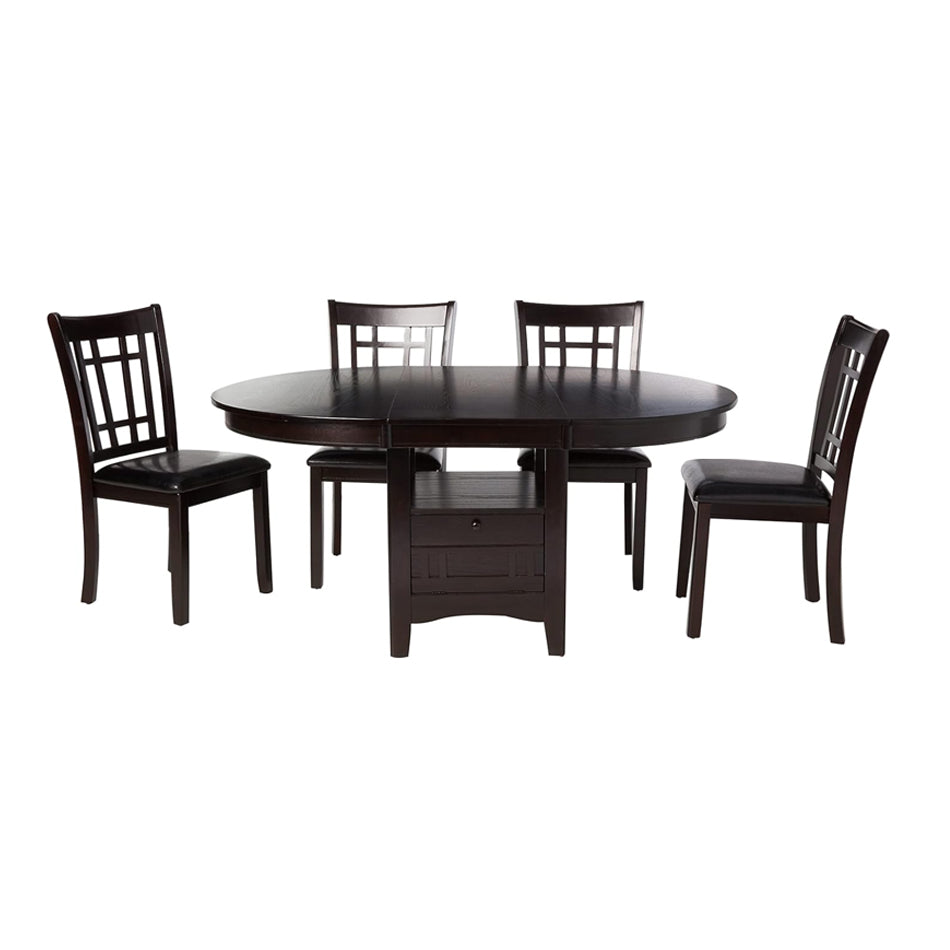 Lavon 5-piece Oval Extension Leaf Dining Set