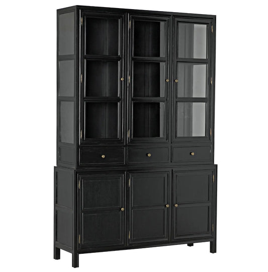 Noir -Colonial Hutch, Hand Rubbed Black