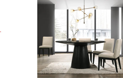 Alpine-Cove Round Dining Table, Vintage Black 3859-01