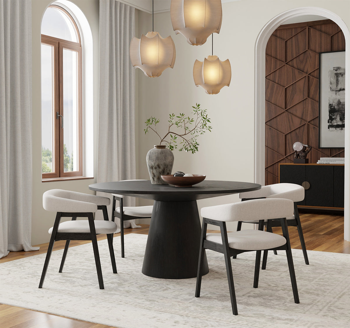 Alpine-Cove Round Dining Table Set For 4