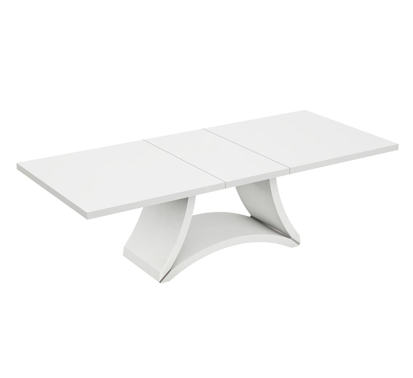 Global United D313 - 7-Piece White Dining Table Set