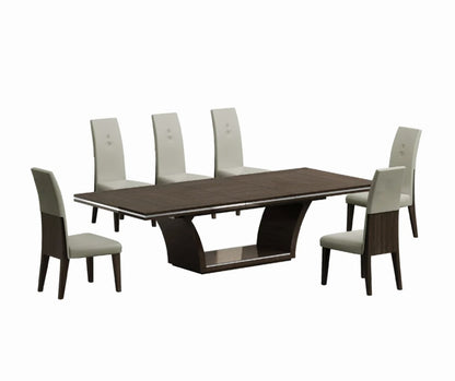 Global United D832 -7-Piece Wenge Dining Table Set For 6