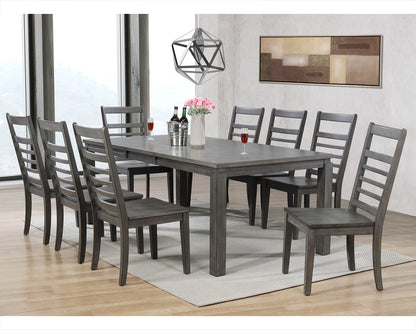 ST 9-Piece Extendable Grey Table Dining Set